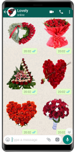 اسکرین شات برنامه WASticker : flowers stickers 2