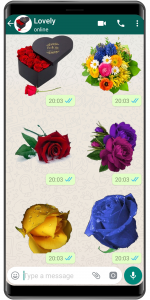 اسکرین شات 3 برنامه WASticker : flowers stickers