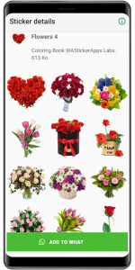 اسکرین شات برنامه WASticker : flowers stickers 8