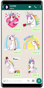 اسکرین شات برنامه Unicorn Stickers 🦄 WAStickerApps unicorn kawaii 1