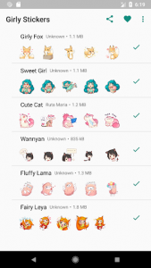 اسکرین شات برنامه New WAStickerApps 😍 Girly Stickers For WhatsApp 1