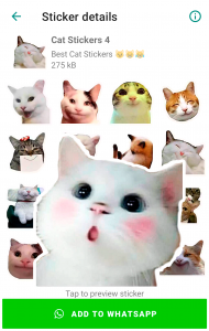 اسکرین شات برنامه Cute Cat Stickers for WhatsApp 4
