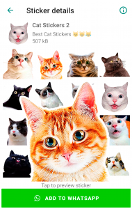 اسکرین شات برنامه Cute Cat Stickers for WhatsApp 2