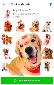 اسکرین شات برنامه Cute Dog Stickers for WhatsApp 1
