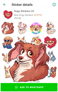 اسکرین شات برنامه Cute Dog Stickers for WhatsApp 6