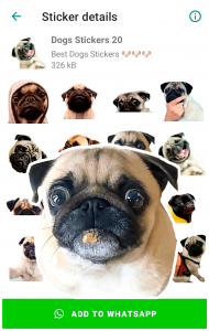 اسکرین شات برنامه Cute Dog Stickers for WhatsApp 8