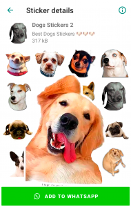 اسکرین شات برنامه Cute Dog Stickers for WhatsApp 2
