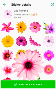 اسکرین شات برنامه Flowers Stickers for WhatsApp 3