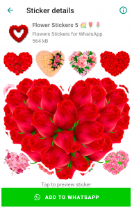 اسکرین شات برنامه Flowers Stickers for WhatsApp 5