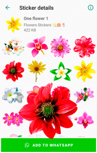 اسکرین شات برنامه Flowers Stickers for WhatsApp 1