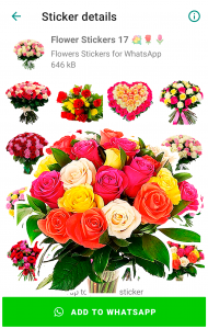 اسکرین شات برنامه Flowers Stickers for WhatsApp 6