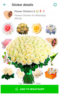 اسکرین شات برنامه Flowers Stickers for WhatsApp 8