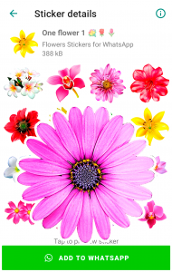 اسکرین شات برنامه Flowers Stickers for WhatsApp 1