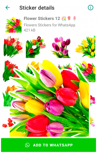 اسکرین شات برنامه Flowers Stickers for WhatsApp 4