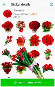 اسکرین شات برنامه Flowers Stickers for WhatsApp 6