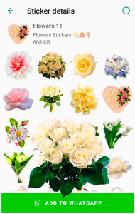 اسکرین شات برنامه Flowers Stickers for WhatsApp 7