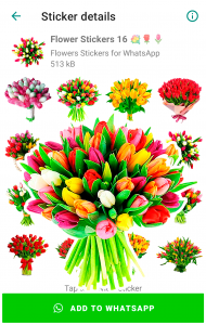 اسکرین شات برنامه Flowers Stickers for WhatsApp 7