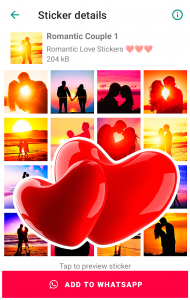 اسکرین شات برنامه Romantic Love stickers 4
