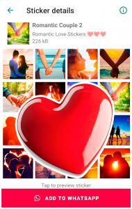 اسکرین شات برنامه Romantic Love stickers 6