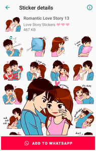 اسکرین شات برنامه Love Story stickers for WhatsApp 7