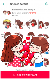 اسکرین شات برنامه Love Story Stickers WASticker 4