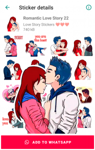 اسکرین شات برنامه Love Story Stickers WASticker 6