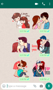 اسکرین شات برنامه Love Story stickers for WhatsApp 2