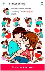 اسکرین شات برنامه Love Story Stickers WASticker 8