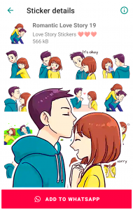 اسکرین شات برنامه Love Story Stickers WASticker 5