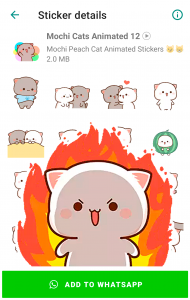 اسکرین شات برنامه Mochi Cat Animated Stickers 8