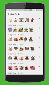 اسکرین شات برنامه Baby Yoda Sticker For WhatsApp 3