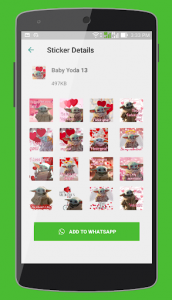 اسکرین شات برنامه Baby Yoda Sticker For WhatsApp 2