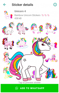 اسکرین شات برنامه Unicorn stickers for WhatsApp 6