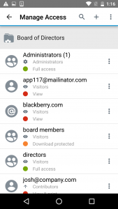 اسکرین شات برنامه BlackBerry Workspaces 5