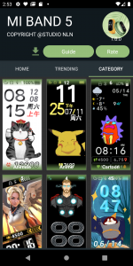 اسکرین شات برنامه MiBand5 - WatchFace for Xiaomi 4