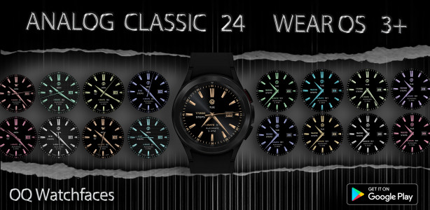 اسکرین شات 7 برنامه Analog Classic 24 WEAR OS