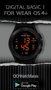 اسکرین شات 1 برنامه Digital Basic 1 Wear OS 4+