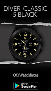 اسکرین شات 2 برنامه Diver 5 Black For Wear OS 4
