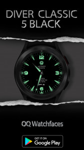 اسکرین شات 3 برنامه Diver 5 Black For Wear OS 4