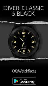 اسکرین شات 7 برنامه Diver 5 Black For Wear OS 4