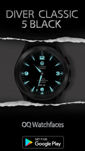 اسکرین شات 5 برنامه Diver 5 Black For Wear OS 4