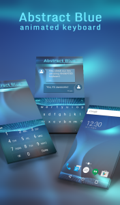 اسکرین شات 1 برنامه Abstract Blue Keyboard Theme