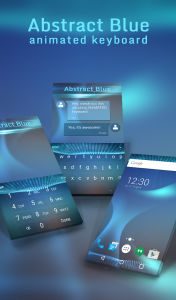 اسکرین شات برنامه Abstract Blue Keyboard Theme 1