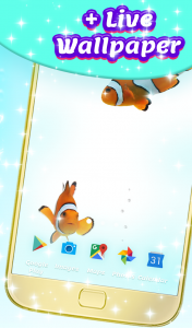 اسکرین شات برنامه Fish Live Wallpaper Theme HD 2