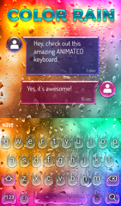 اسکرین شات 3 برنامه Color Rain Keyboard Wallpaper