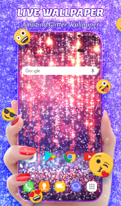 اسکرین شات برنامه Crazy Glitter Wallpaper Theme 1