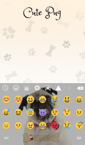 اسکرین شات برنامه Cute Pug Animated Keyboard + Live Wallpaper 5