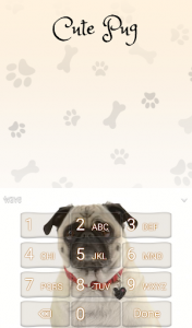 اسکرین شات برنامه Cute Pug Animated Keyboard + Live Wallpaper 6