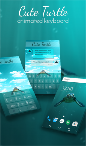 اسکرین شات 1 برنامه Cute Turtle Wallpaper Theme