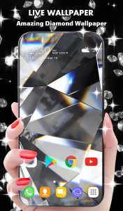 اسکرین شات برنامه Diamond Live Wallpaper HD 1